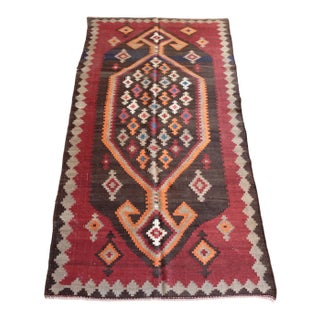 1930s Vintage Turkish Kilim Rug - 10' 4'' X 4'4'' For Sale