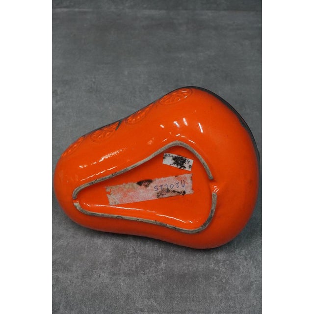 Mid-Century Modern Vintage Ceramic in Brown and Orange, 1970s For Sale - Image 3 of 5