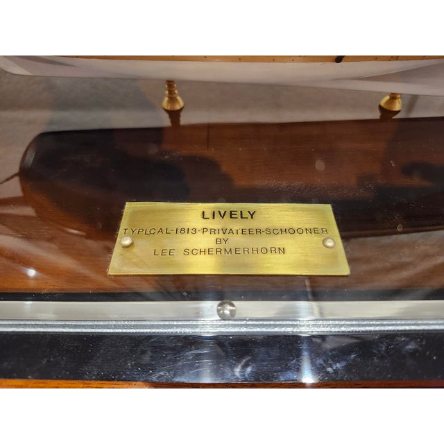 Vintage Ship Model - The "Lively" 1813, by Lee Scehmerhorn For Sale In Denver - Image 6 of 6