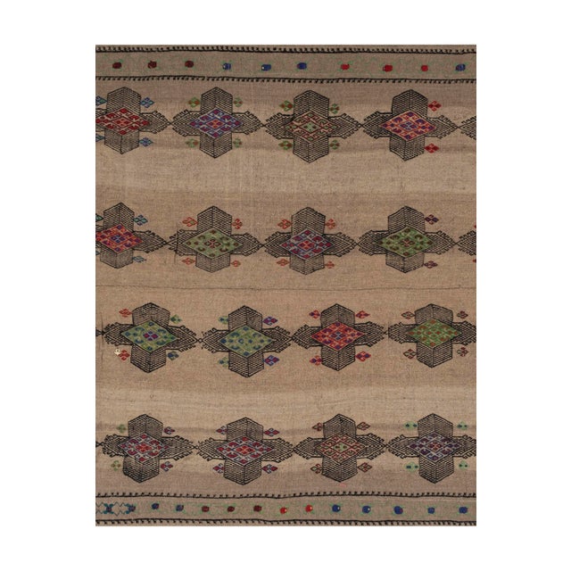 Vintage Turkish Karapinar Kilim Rug 4'7" X 7'5" For Sale - Image 4 of 11