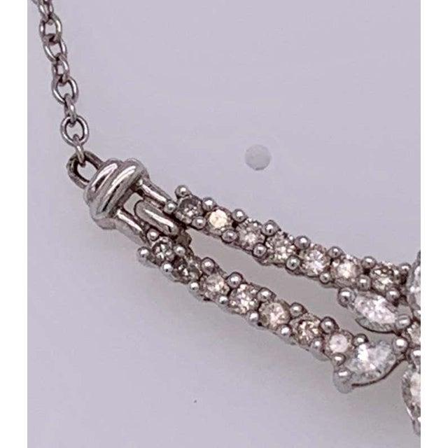 Metal 18 Karat White Gold and Diamond Soldered Pendent Necklace For Sale - Image 7 of 12