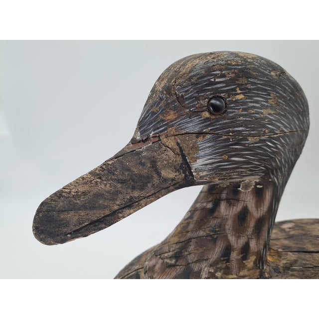 20th Century Wooden Duck Hunting Decoy, 1890s For Sale - Image 3 of 10