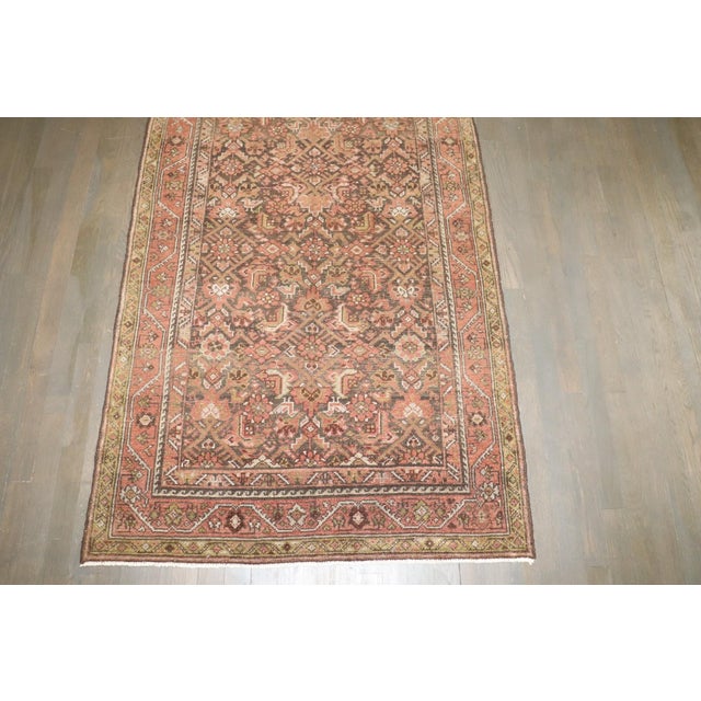 Early 20th Century Brown Persian Malayer Runner - 3'3" x 13'1" For Sale In New York - Image 6 of 7
