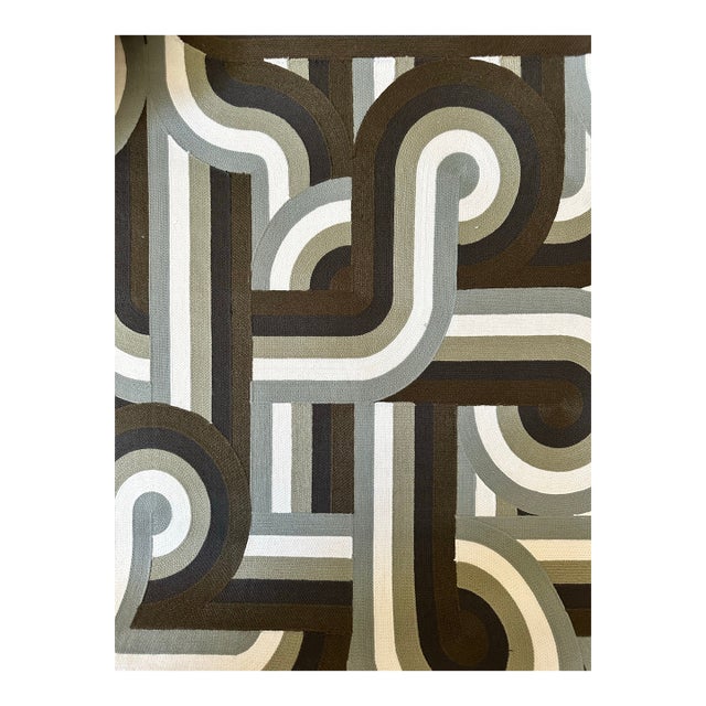 Zinc Textiles Crewel Embroidery Plan B Upholstery Fabric Superstar 2 1/2 Yards For Sale