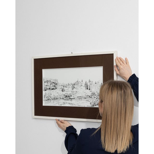 Mid 20th Century Mid 20th Century France Brown Wood Painting For Sale - Image 5 of 15