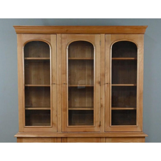 Louis Philippe Style 2-Part Bookcase in Light Cherrywood, 20th Century For Sale - Image 5 of 15