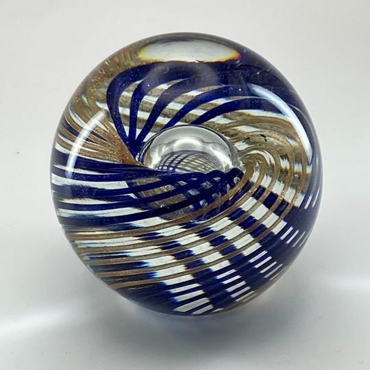 Murano E&r Golden Crown Art Glass 3 1/8 Inch Paperweight (Vintage 1980s) Italy For Sale - Image 10 of 18