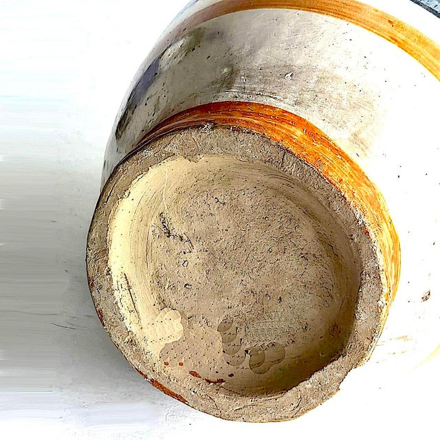 1960s Tonalá Mexico Burnished Glaze Ceramic Tall Fluted Vase For Sale - Image 9 of 11
