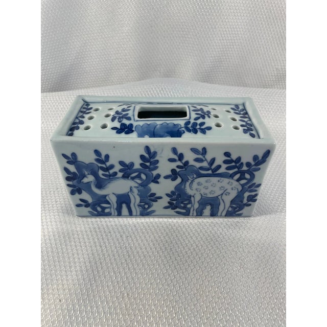 Early 20th Century Antique Dutch Delft Faience Flower Brick Vase For Sale - Image 5 of 12