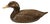 Vintage Hand Carved Wood Duck Decoy Figure / Statue / Object With Amber Eyes For Sale