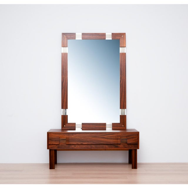 Mid-Century Swedish Mirror with Vanity Console from Ateljé Glas & Trä, 1950 For Sale - Image 12 of 12