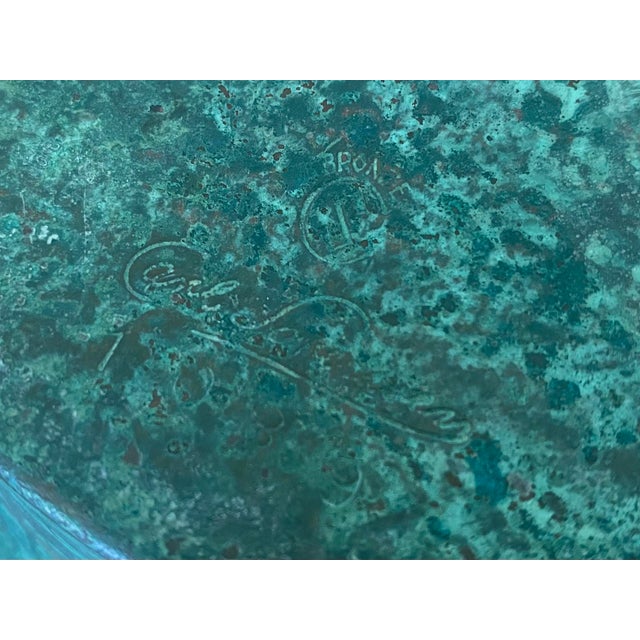 Asparagus 1920s Patinated Art Deco Bronze Box by Carl Sorenson For Sale - Image 8 of 9