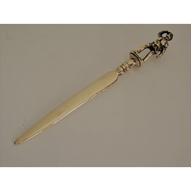 English Brass Soldier Letter Opener For Sale In Austin - Image 6 of 6
