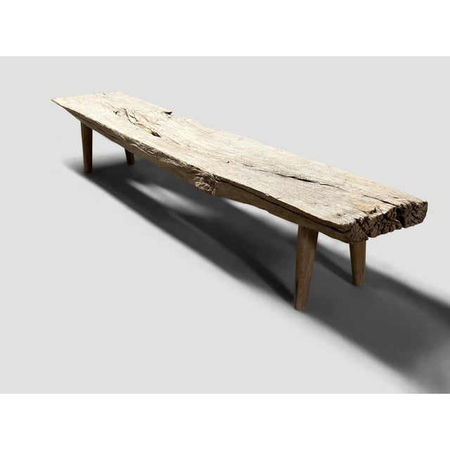 Andrianna Shamaris Sculptural Antique Bench For Sale - Image 11 of 18