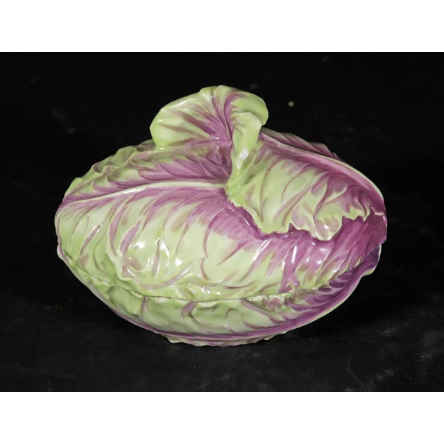 Ceramic Late 18th Century German Porcelain Trompe l'Oeil Cabbage Tureen and Cover, Meissen For Sale - Image 7 of 12