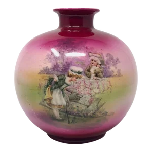 Antique Royal Bonn Germany Pink Vase