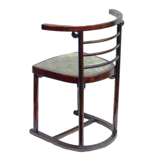 Brown Dressing Table Model 1134 and Armchair by Josef Hoffmann for Jacob & Josef Kohn, Vienna, 1906, Set of 2 For Sale - Image 8 of 10