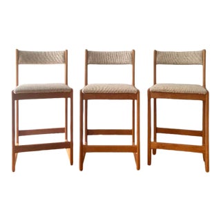 Danish Modern Counter Stools by Findahls Möbelfabrik - Set of 3 For Sale