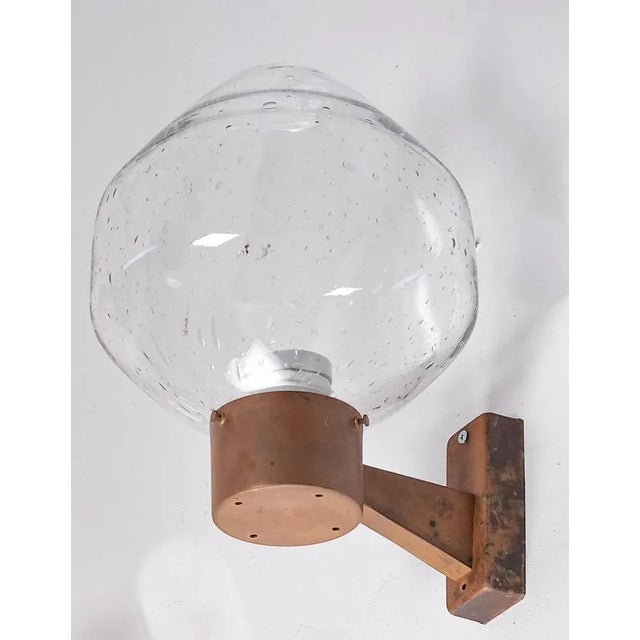 Copper Wall Lamp attributed to Fagerhults, 1960s For Sale - Image 6 of 7