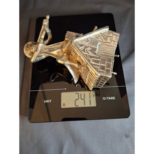 Vintage Sterling Silver 925 Fiddler on the Roof Figurine on Marble Base 6.5" For Sale - Image 18 of 18