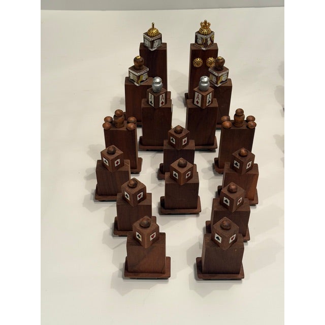 1980s Beautifully Crafted Artisan Made Chess Pieces For Sale - Image 5 of 18