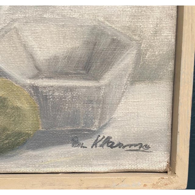 Main Klarmo‑kärred, Jug, Bowl and Fruits, 1961, Oil Painting on Canvas, Framed For Sale - Image 13 of 18