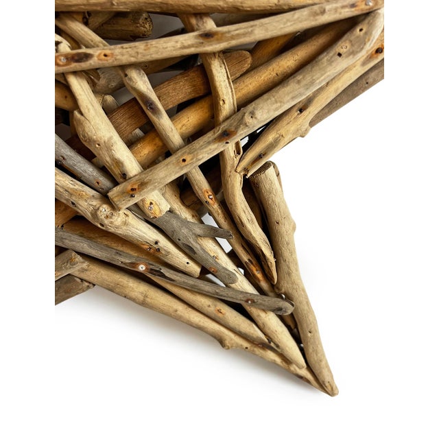Vintage Driftwood Star Coastal Rustic Wall Art For Sale - Image 4 of 5