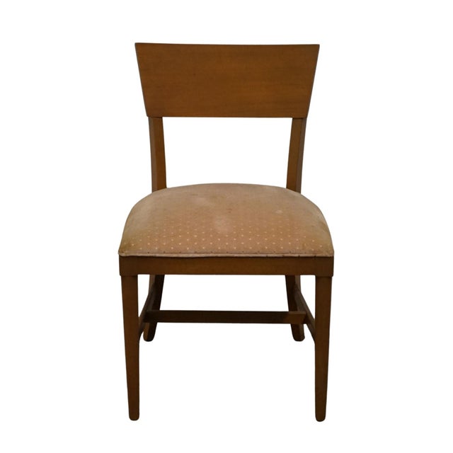 Mid-Century Modern High End Vintage Maple MCM Mid Century Modern Inspired Contemporary Dining Side Chair For Sale - Image 3 of 9