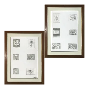 Pair 19th Century French Neoclassical Framed Engravings