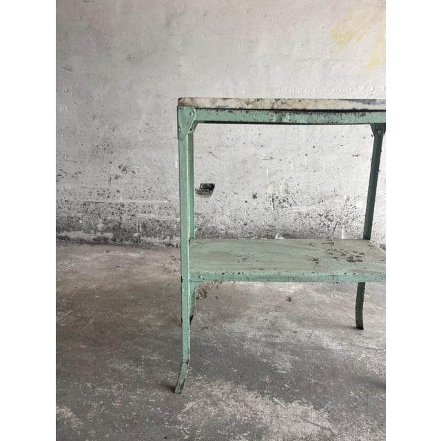 Industrial Two Tier Metal Side Table For Sale - Image 10 of 17