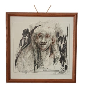 Ira Davidoff Original Ink and Marker Drawing Free Shipping! For Sale