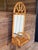 Vintage Coastal Boho Rattan Fan Back Wall Mirror With Woven Shelf For Sale - Image 4 of 12