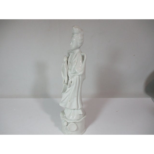 White Porcelain Asian Figurine For Sale - Image 9 of 13