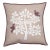 Indian Apple Tree Taupe & White Applique Pillow Cover, 16"x16" For Sale - Image 3 of 4