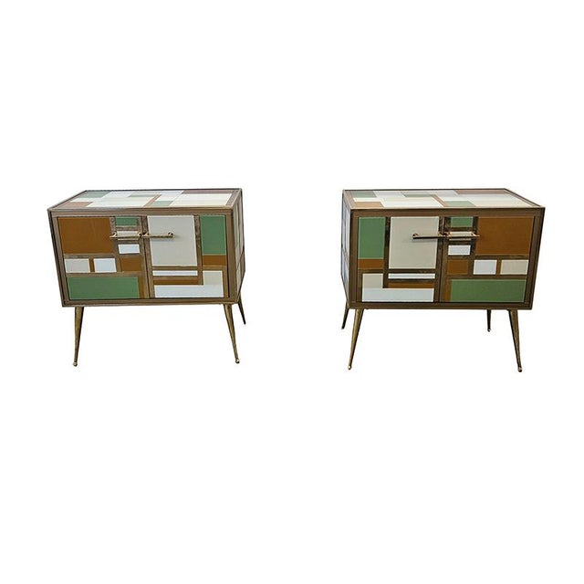 Wooden and Glass Bedside Tables, 1980s, Set of 2 For Sale - Image 11 of 11