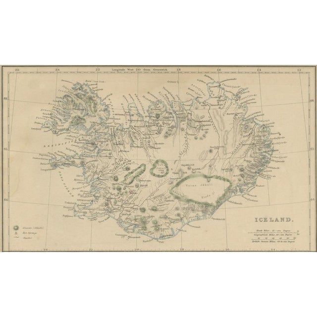 Denmark with Schleswig & Holstein, Iceland, Greenland, Antique Map, Blackie 1860 For Sale - Image 3 of 10