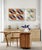 Mid-Century Modern Geometric Composition With Purple and Orange For Sale - Image 3 of 5