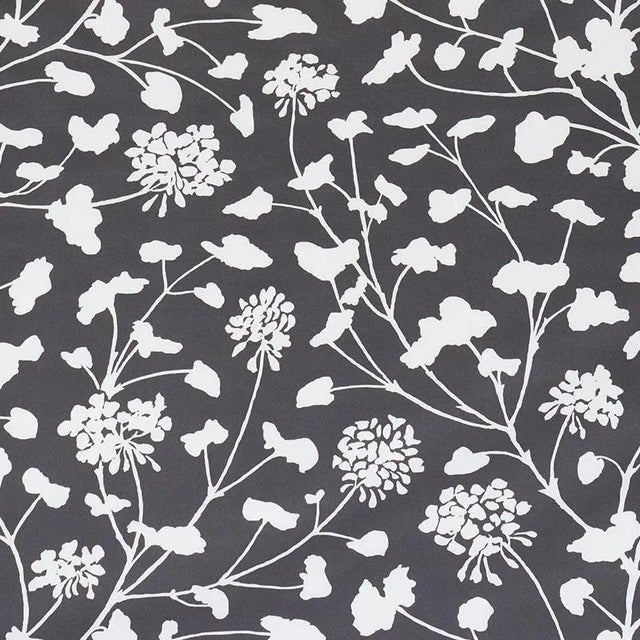 Sample - Schumacher Pennick Chintz Fabric in Black For Sale