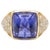 2020s Natural Diamond 0.62cts & Tanzanite 10.90cts Ring in 14k Gold, Size 3 For Sale - Image 5 of 8