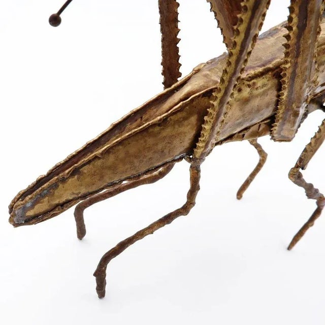Brutalist Brass Grasshopper by Daniel Dhaeseleer, Belgium, 1970s For Sale - Image 11 of 12