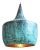 Verdigris Copper Asian Modern Pendant Light Large For Sale