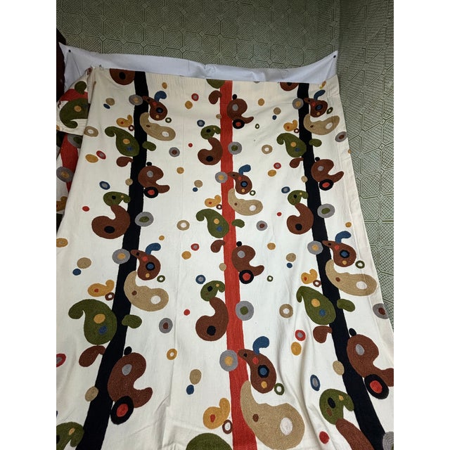 Clarence House Clarence House Wool on Cotton Abstract Crewelwork For Sale - Image 4 of 7