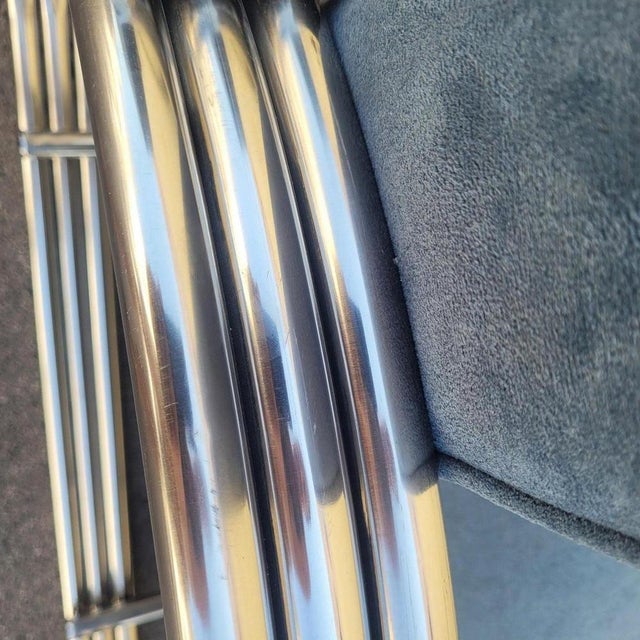 Large 20th Century Chrome Armchairs by Ralph Lauren, 1980s, Set of 2 For Sale - Image 11 of 18