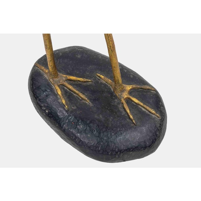 Plastic Vintage Life Size Heron Sculpture, Lacquered Fiberglass, 1980s Italy For Sale - Image 7 of 10