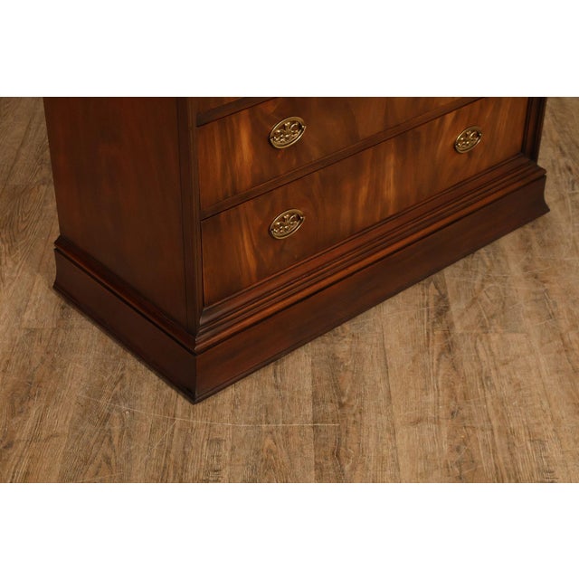 Wood Henkel Harris Empire Style Marble Top Mahogany Chest Of Drawers For Sale - Image 7 of 18