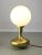 Metal Mid-Century Italian Modern Brass & Opaline Glass Table Lamp For Sale - Image 7 of 12