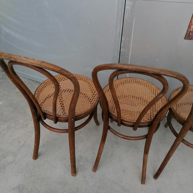 Model No. 18 Chairs from Gebrüder Thonet and Wackerlin & C., 1980s, Set of 7 For Sale - Image 6 of 18