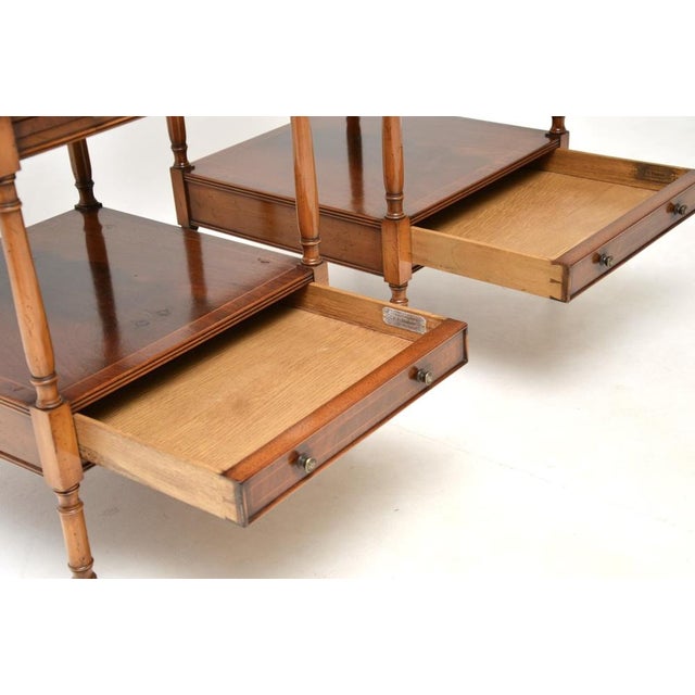 Vintage Georgian Style Inlaid Side Tables, 1950, Set of 2 For Sale - Image 6 of 13