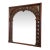 Antique Spanish Revival Oak Wall Mirror With Geometric Carving For Sale