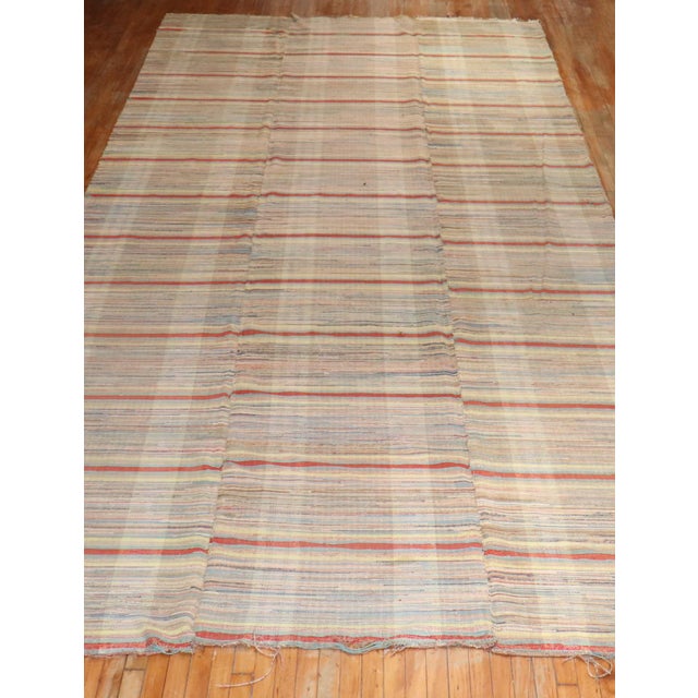 Large Antique American Rag Rug - 7'2" x 18'1" For Sale In New York - Image 6 of 6